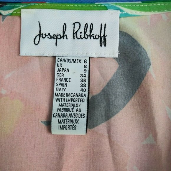 Joseph Ribkoff Twist Front Top Floral Size 6 - Picture 6 of 6